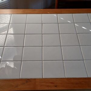 White Ceramic Tile Tabletop